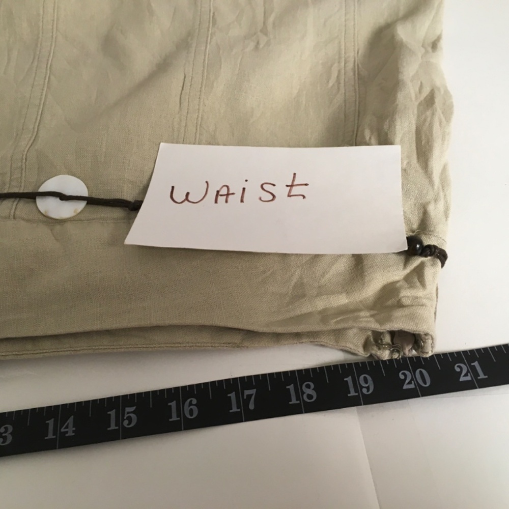 Dress Barn  linen skirt SZ 18 godet tan office casual office beachy - Picture 6 of 10